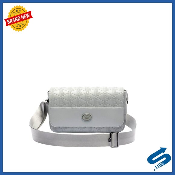 Adjustable Crossbody Bag with Mesh Pocket Polyurethane Leather
